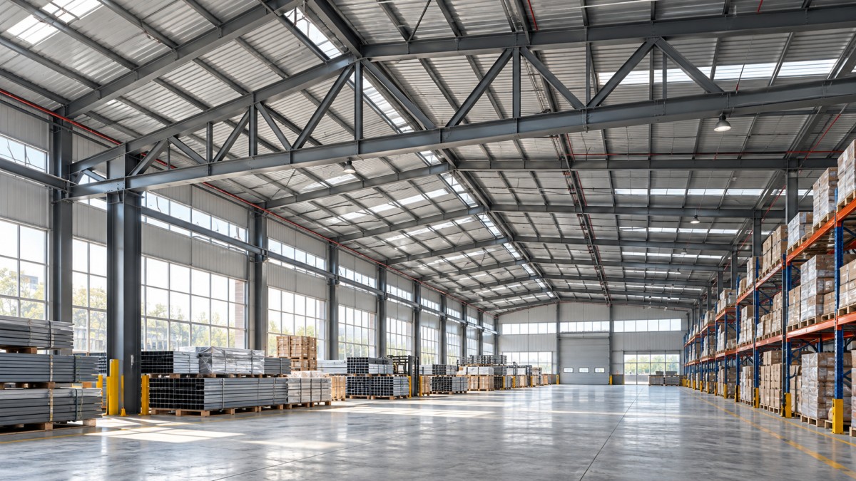 How warehouse span affects the choice of structural steel