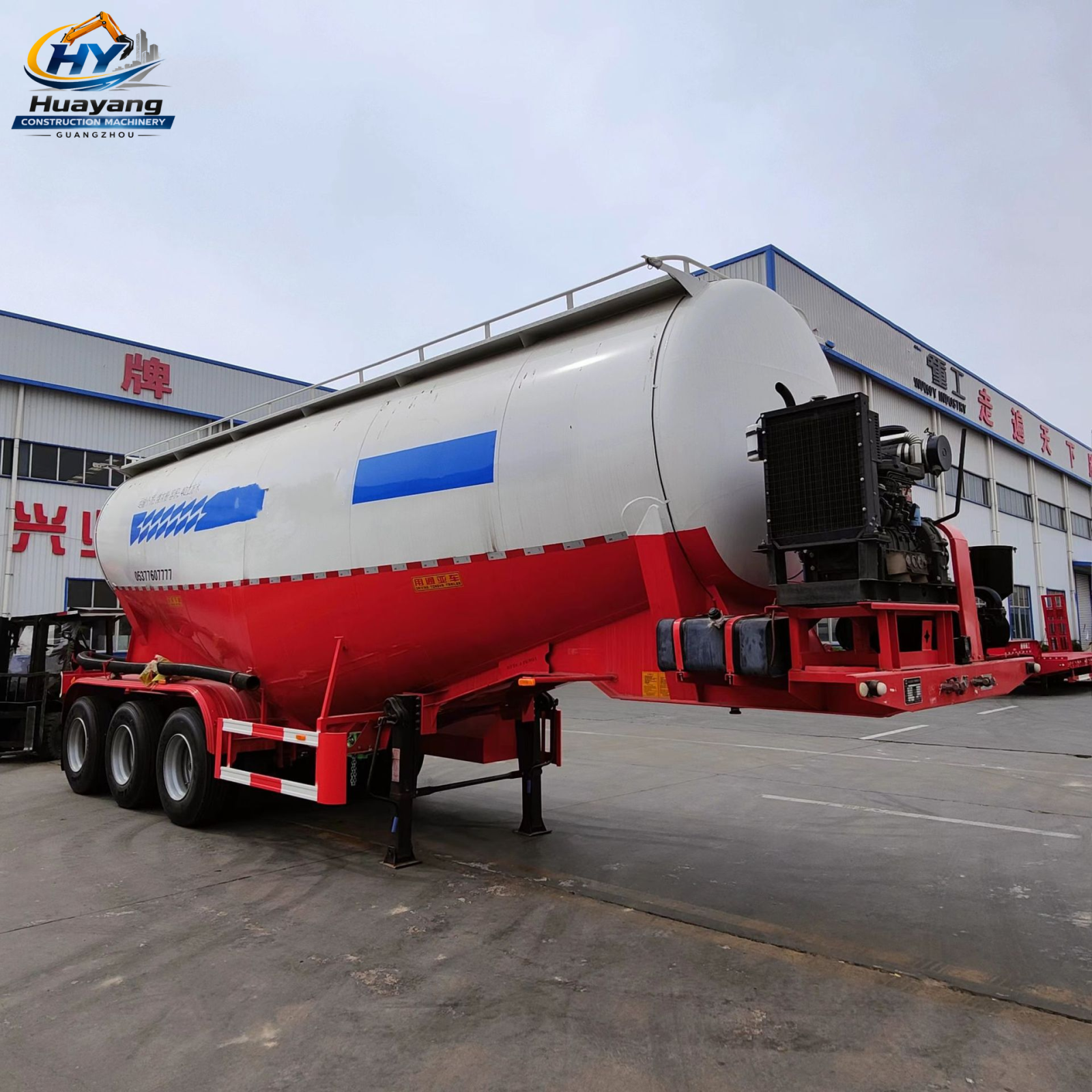3 Axle Bulk Cement Tanker Trailer