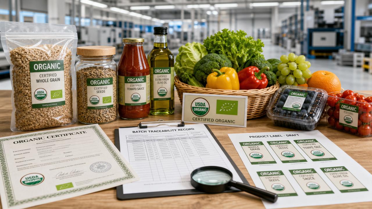 Organic farming certification standards that change label claims