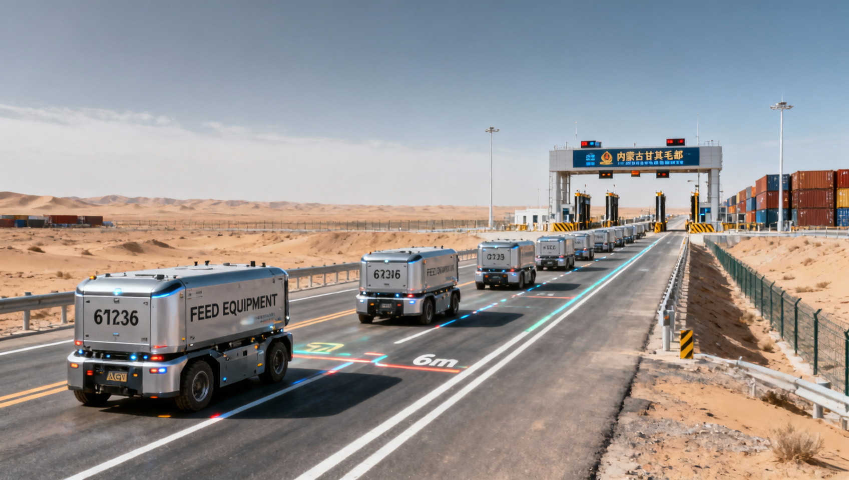 Ganqimoduo Port Launches Cross-Border AGV Lane for Feed Equipment