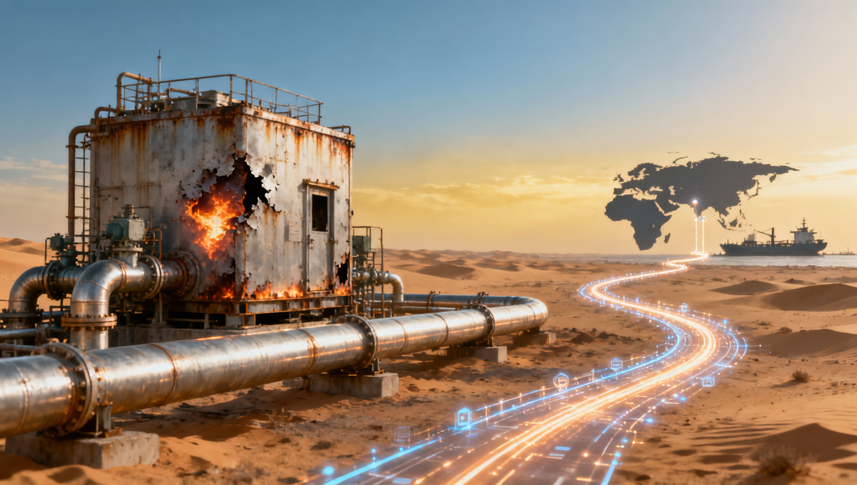 Saudi Oil Pipeline Pump Station Attack Disrupts 700K bpd Exports