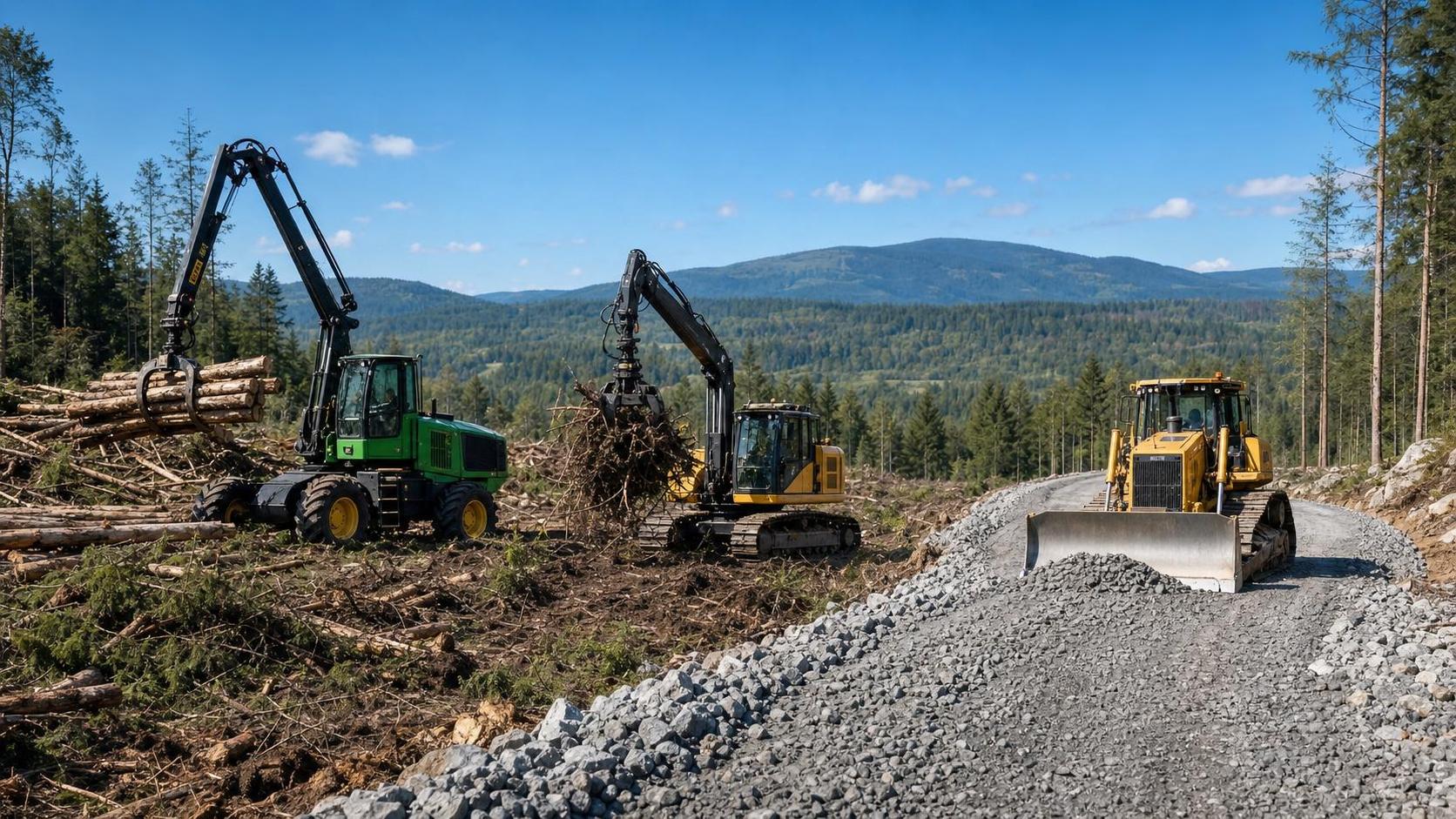 How to Compare Forestry Equipment for Logging, Land Clearing, and Road Work