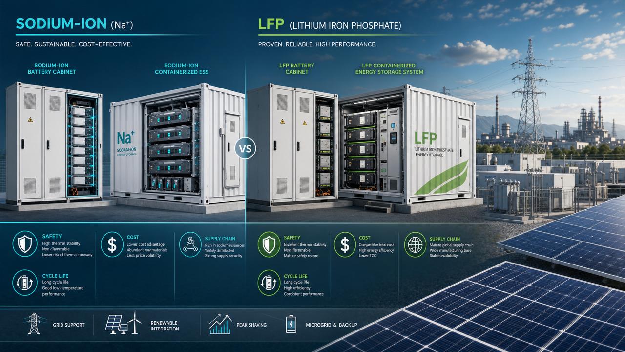 Sodium Ion Batteries vs Lithium Iron Phosphate: Which Is Better for Stationary Storage?