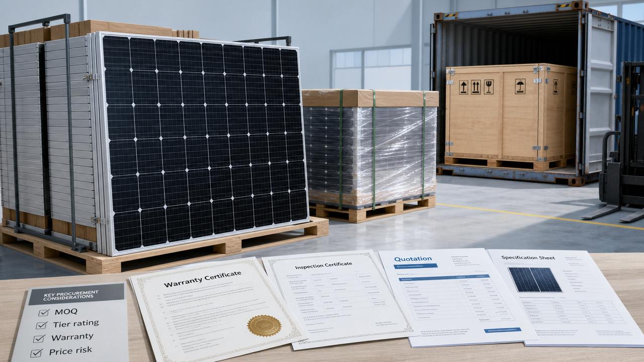 Solar Panels Wholesale Buying Guide: MOQ, Tier Ratings, Warranties, and Price Risks
