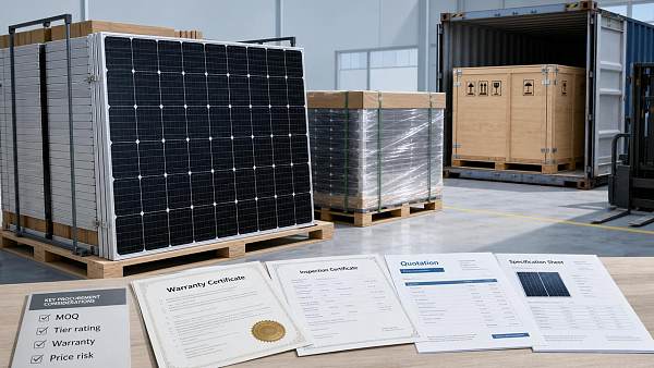 Solar Panels Wholesale Buying Guide: MOQ, Tier Ratings, Warranties, and Price Risks Solar Panels Wholesale Buying Guide: MOQ, Tier Ratings, Warranties, and Price Risks