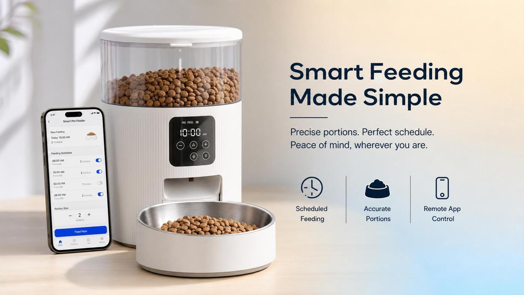Smart Pet Feeders Explained: Key Features, Feeding Modes, and App Control Options
