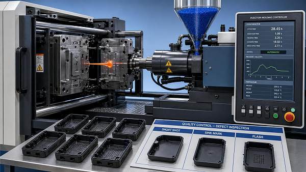 Plastic Injection Molding Process Guide: Steps, Cycle Time, and Defects to Watch For