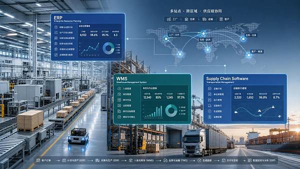 Supply Chain Software vs ERP vs WMS: Which System Fits Multi-Site Operations? Supply Chain Software vs ERP vs WMS: Which System Fits Multi-Site Operations?
