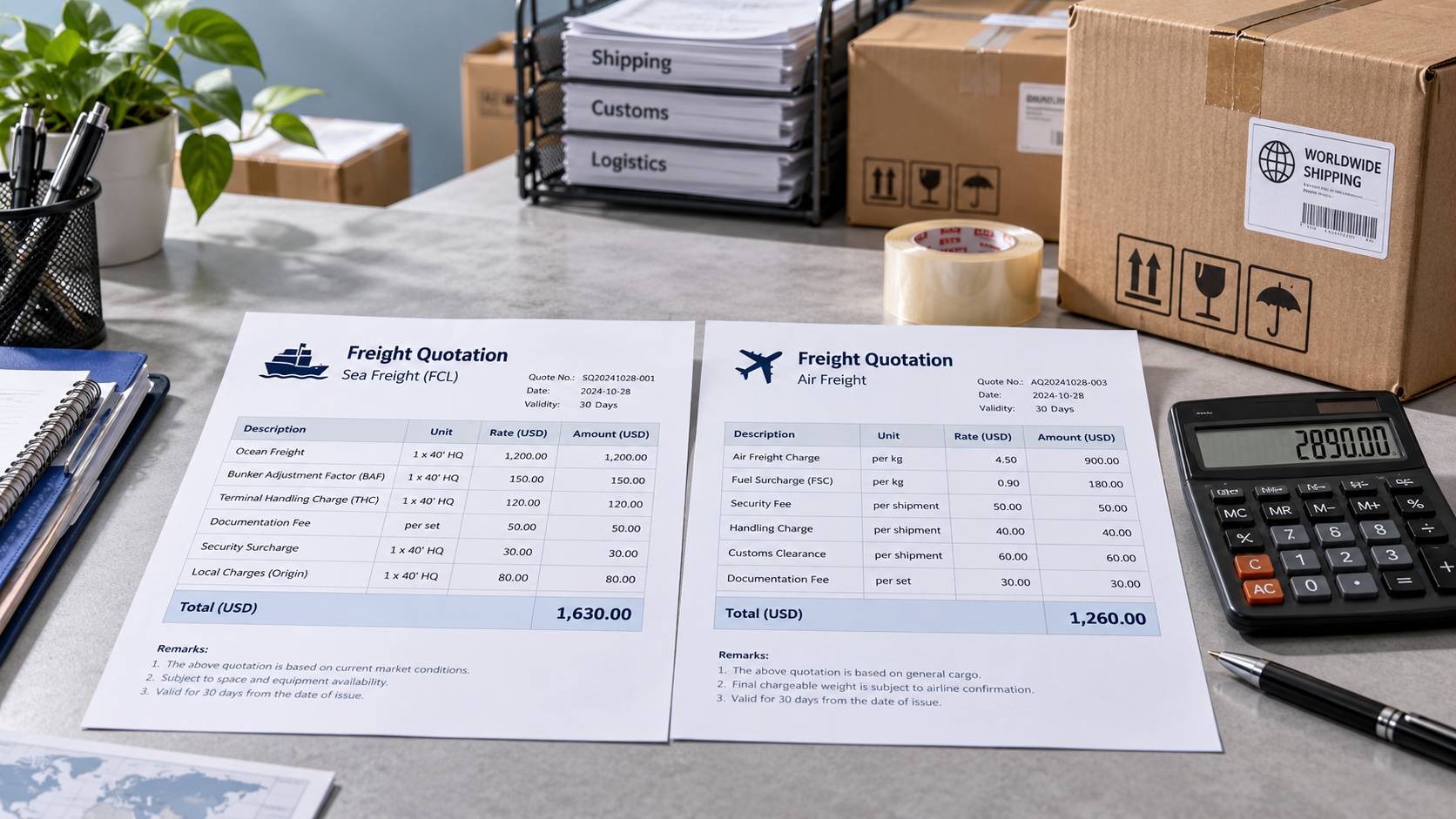 Freight Forwarding Services Pricing: Comparing Quotes Beyond Base Rates