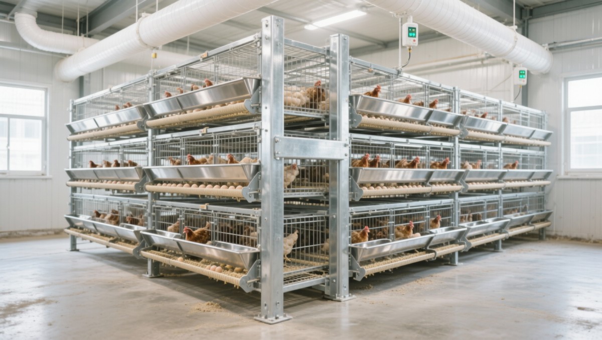 How does a fully automatic H type layer chicken cage work in modern poultry farms?