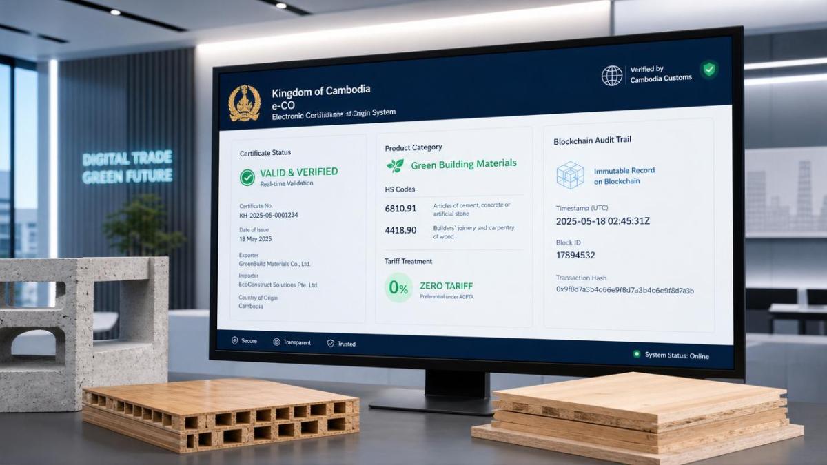 Cambodia Launches RCEP e-CO for Green Building Materials