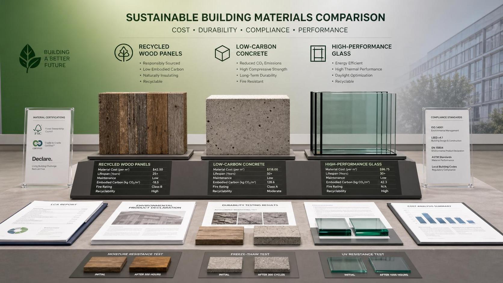 Green Building Materials: How to Compare Cost, Durability, and Compliance Green Building Materials: How to Compare Cost, Durability, and Compliance