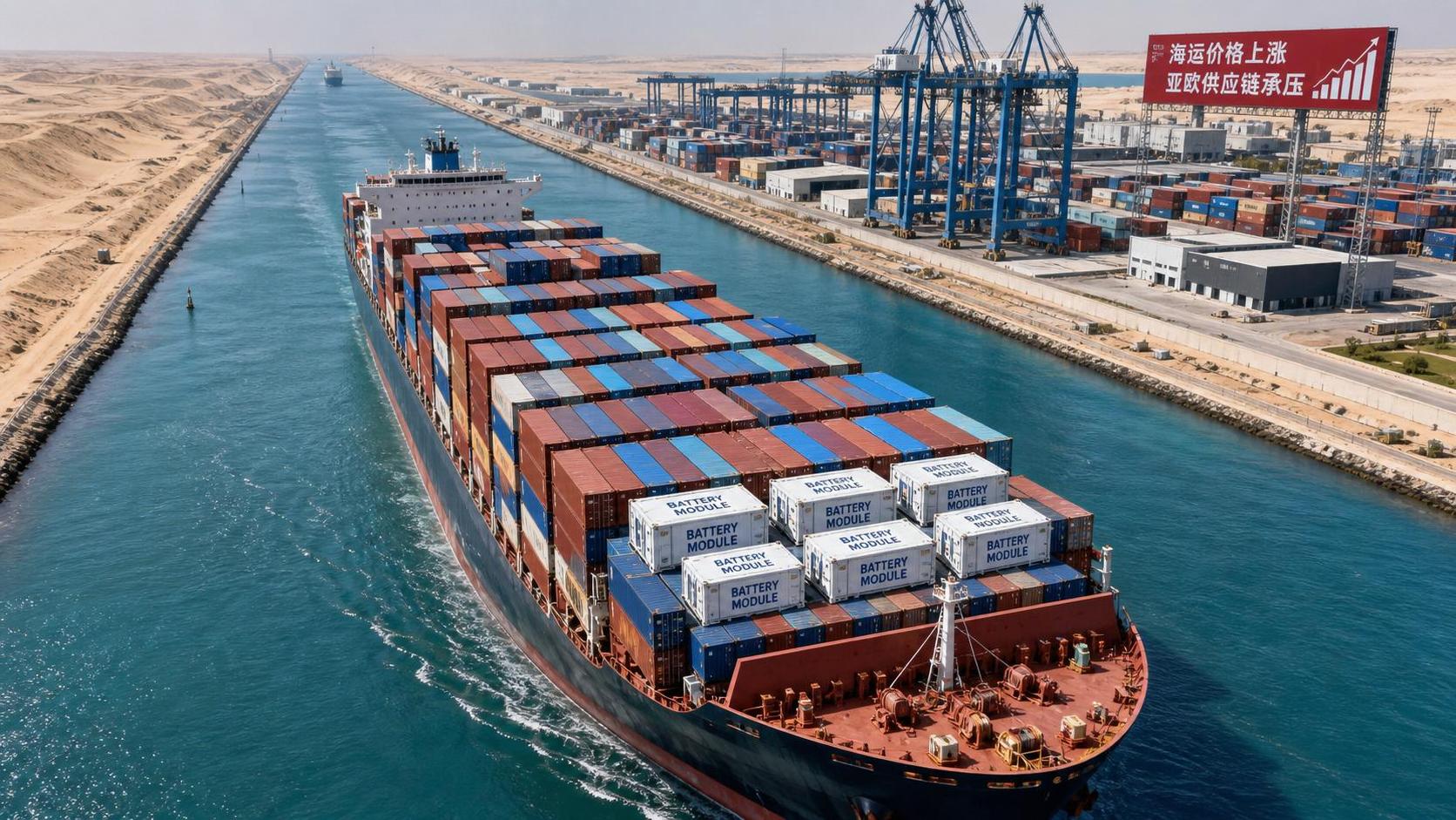 Suez Canal Fee Hike Adds Pressure to Battery Tech Logistics