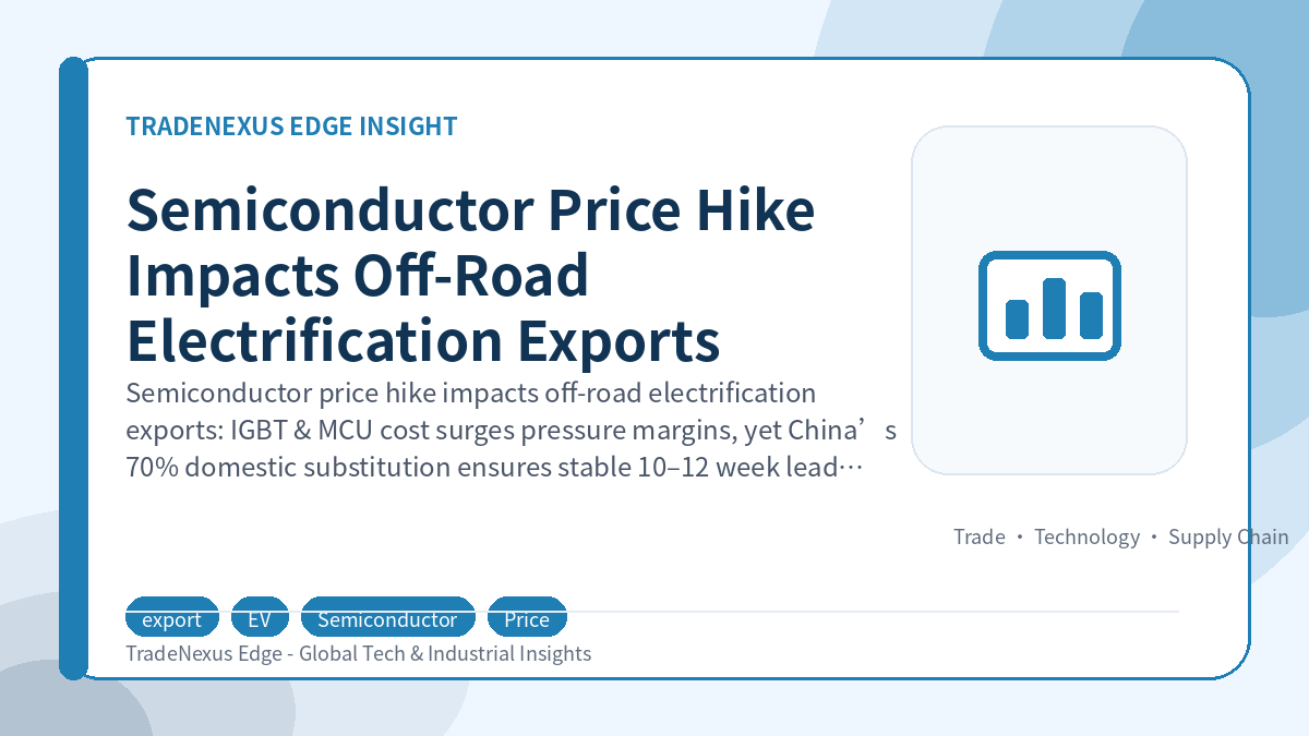 Semiconductor Price Hike Impacts Off-Road Electrification Exports
