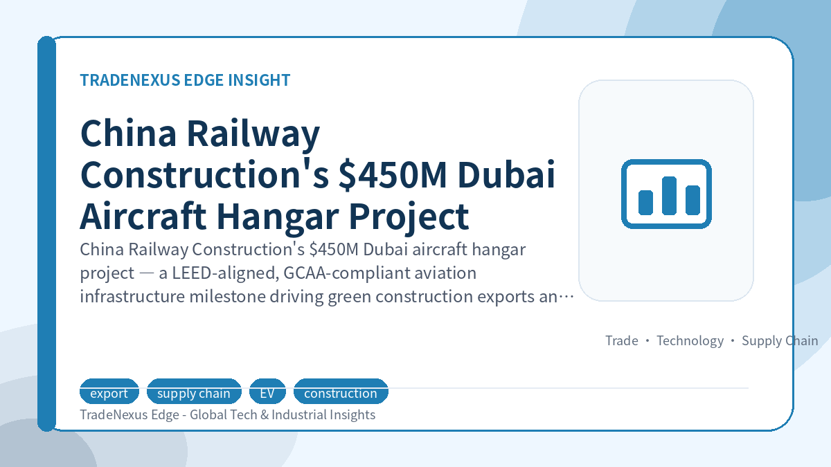 China Railway Construction's $450M Dubai Aircraft Hangar Project