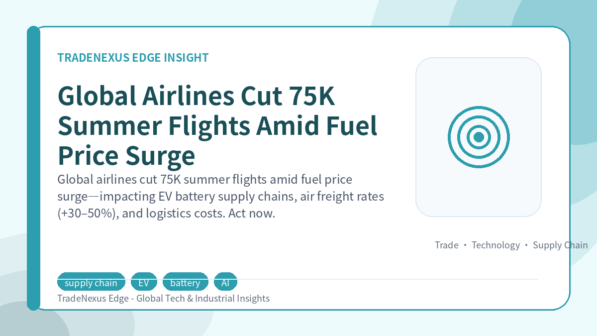 Global Airlines Cut 75K Summer Flights Amid Fuel Price Surge