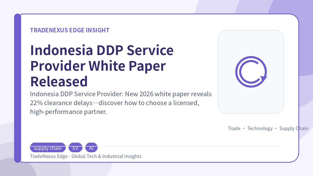 Indonesia DDP Service Provider White Paper Released