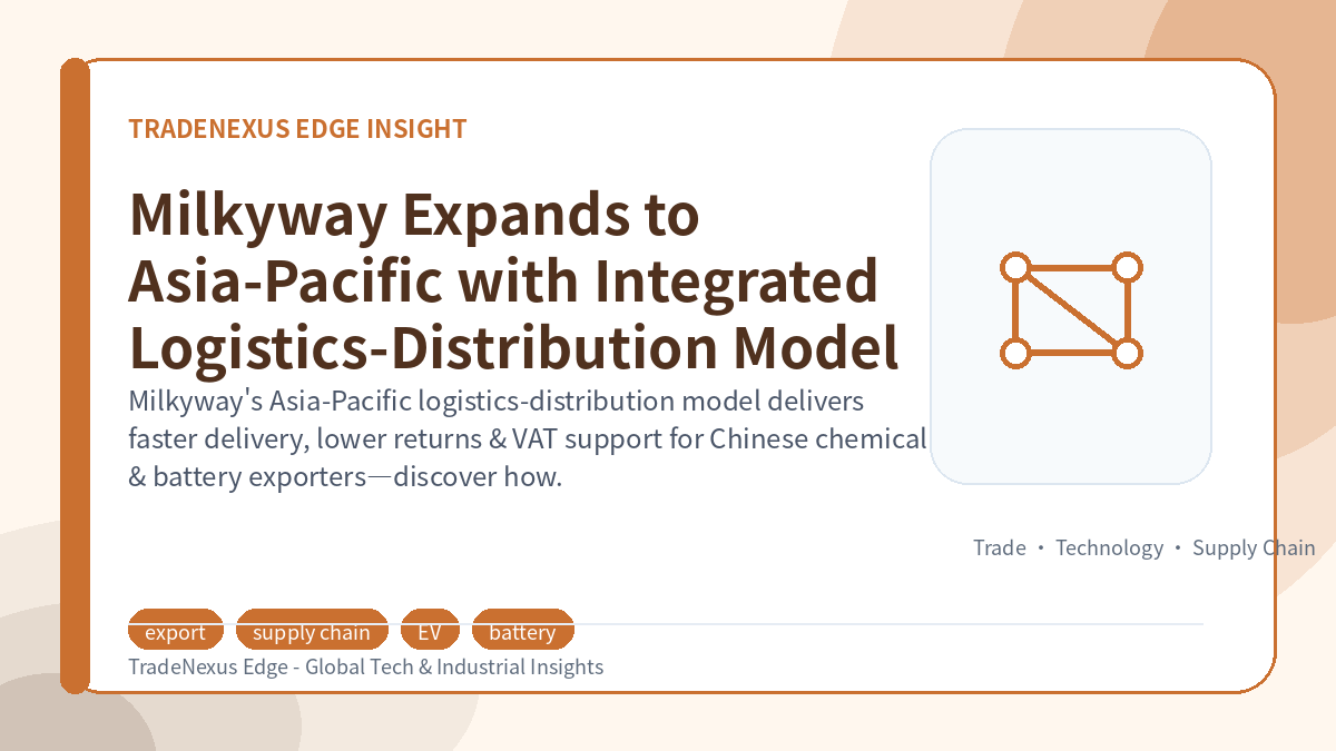 Milkyway Expands to Asia-Pacific with Integrated Logistics-Distribution Model