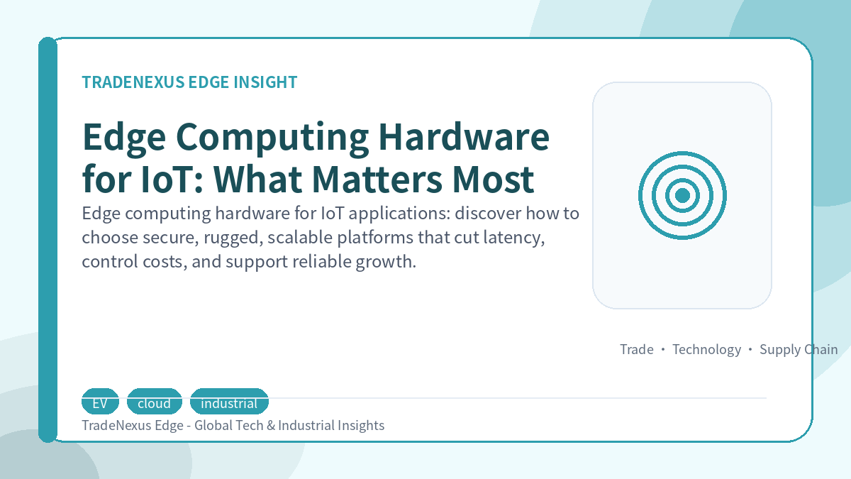 Edge Computing Hardware for IoT: What Matters Most Edge Computing Hardware for IoT: What Matters Most