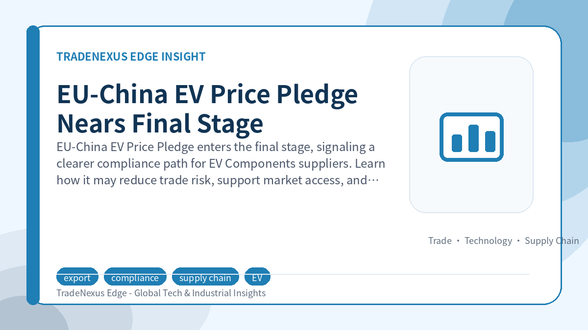 EU-China EV Price Pledge Nears Final Stage