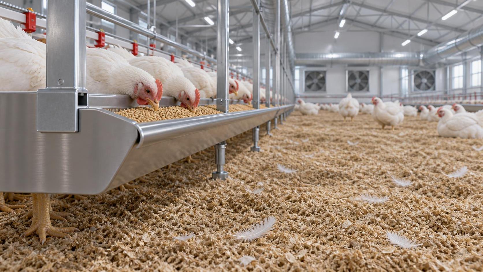 How Feeding Trough Design Affects Feed Waste and Bird Health in Commercial Poultry Houses