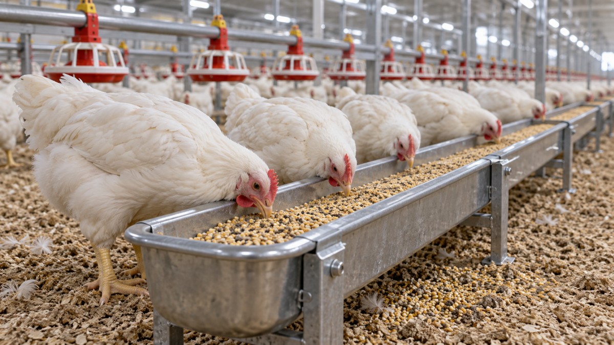 Feed Spillage at Poultry Feeding Troughs: Causes and Adjustments Feed Spillage at Poultry Feeding Troughs: Causes and Adjustments