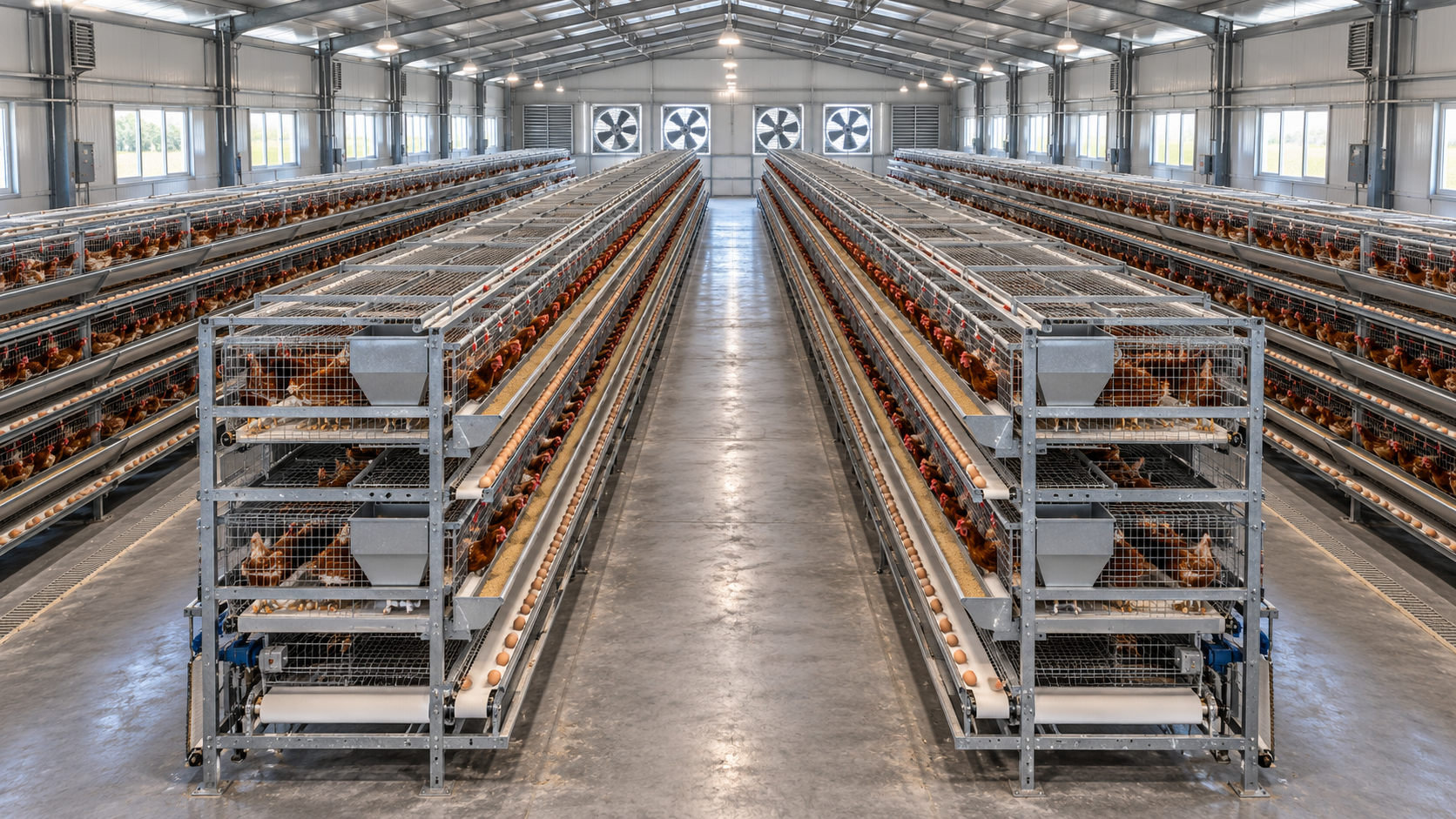 Layer Cage Capacity Planning: Cage Footprint vs. Poultry House Space Layer Cage Capacity Planning: Cage Footprint vs. Poultry House Space