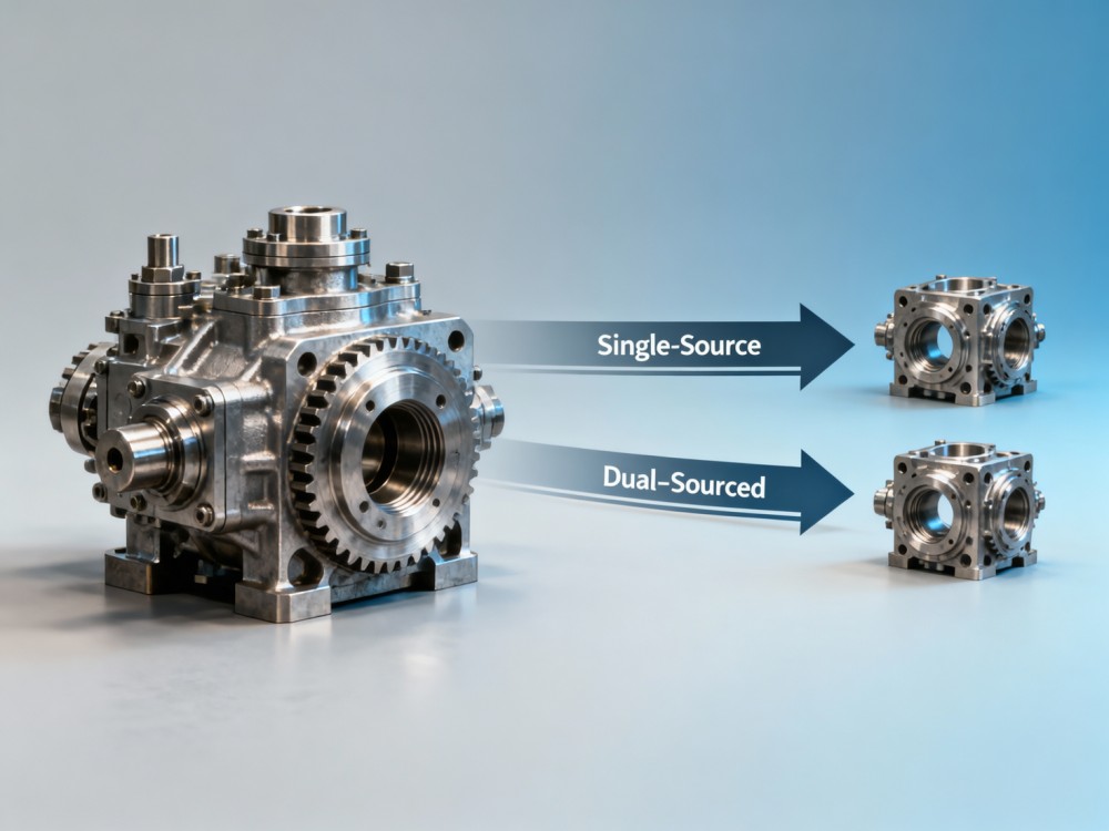What happens when heavy equipment manufacturing relies too heavily on single-source castings
