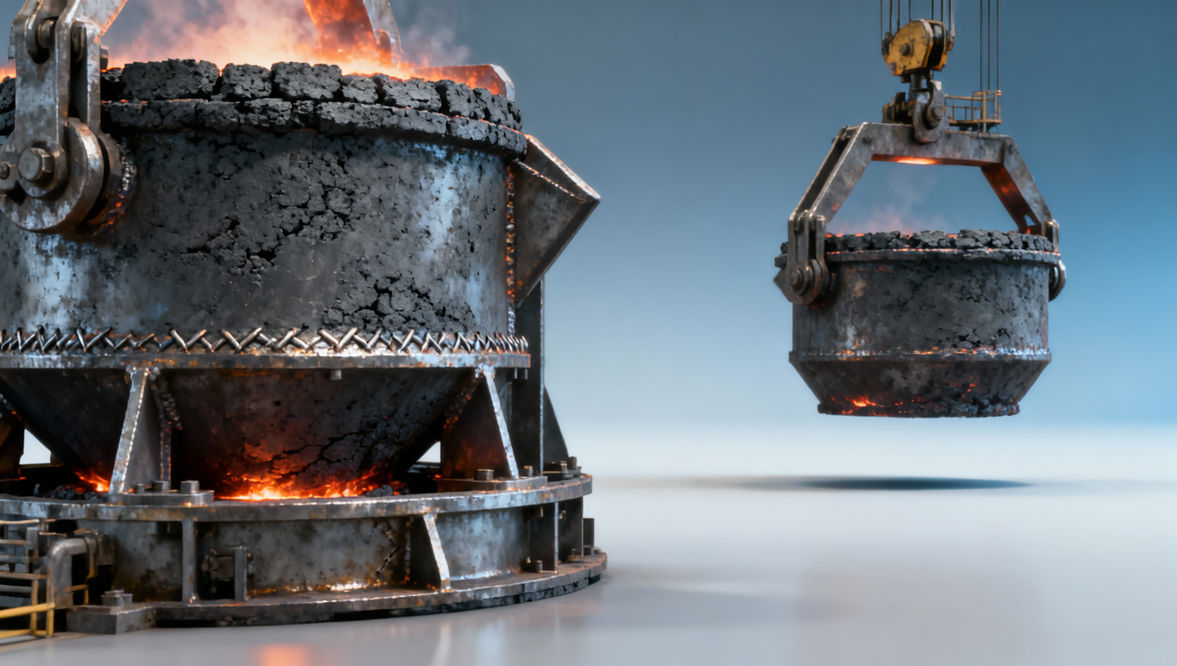 Industrial machinery for steel plants: refractory wear rates exceed design assumptions