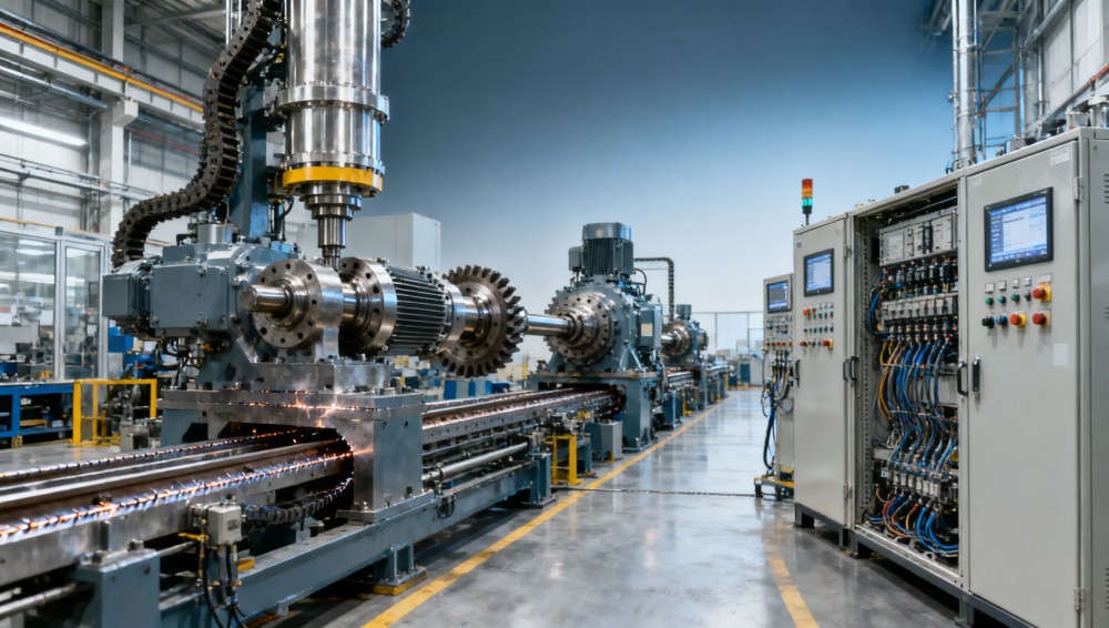 Inside an Industrial Machinery Factory Quality Check Process Inside an Industrial Machinery Factory Quality Check Process