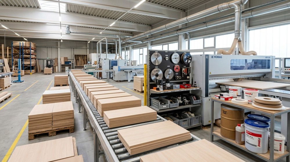 Industrial supply for woodworking with less material waste Industrial supply for woodworking with less material waste