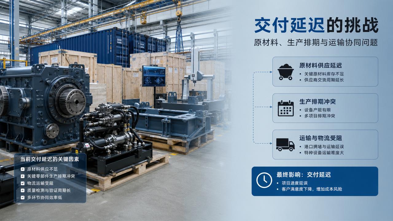 What delays orders from equipment suppliers for heavy industry