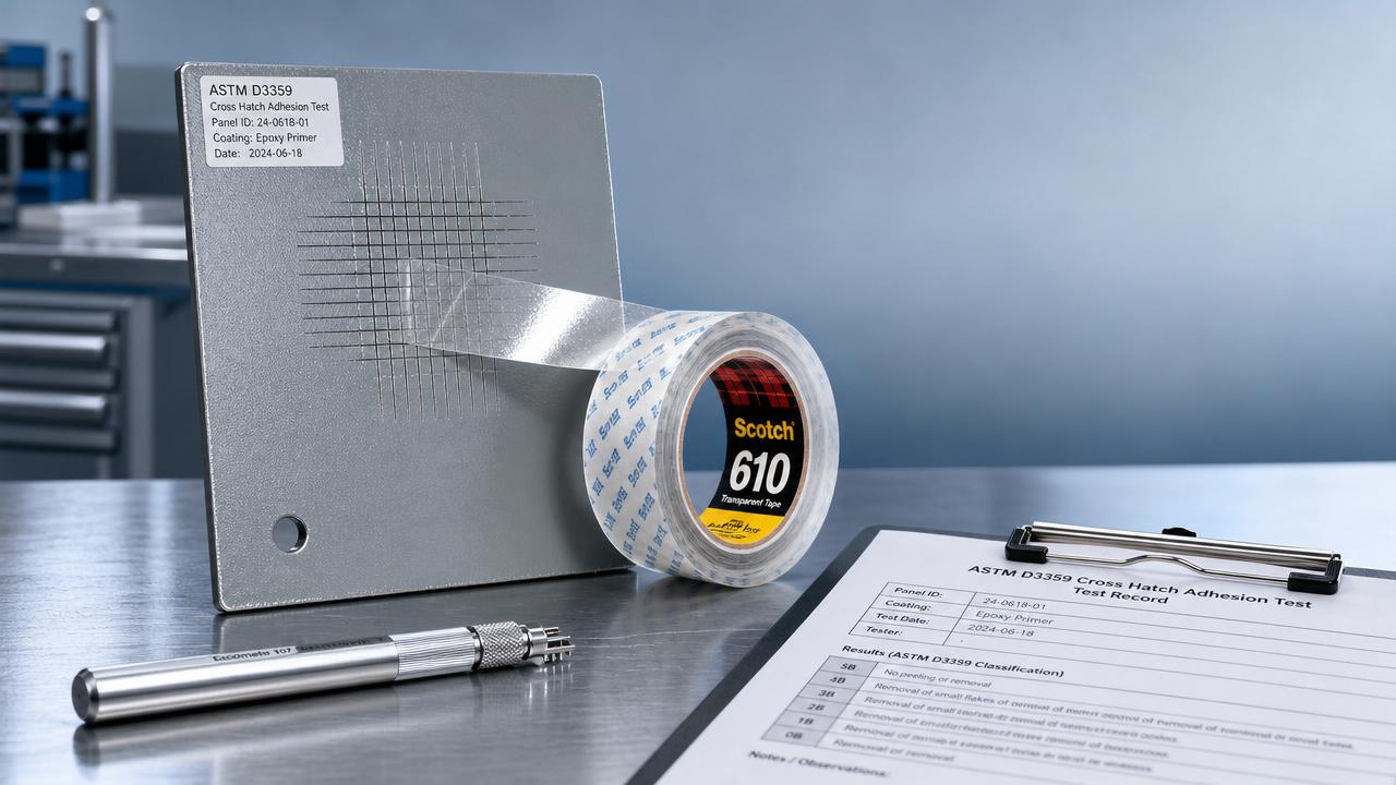 How ASTM D3359 with Scotch 610 improves tape adhesion tests