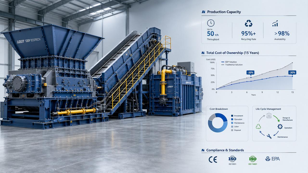 What drives cost in heavy equipment for waste management?