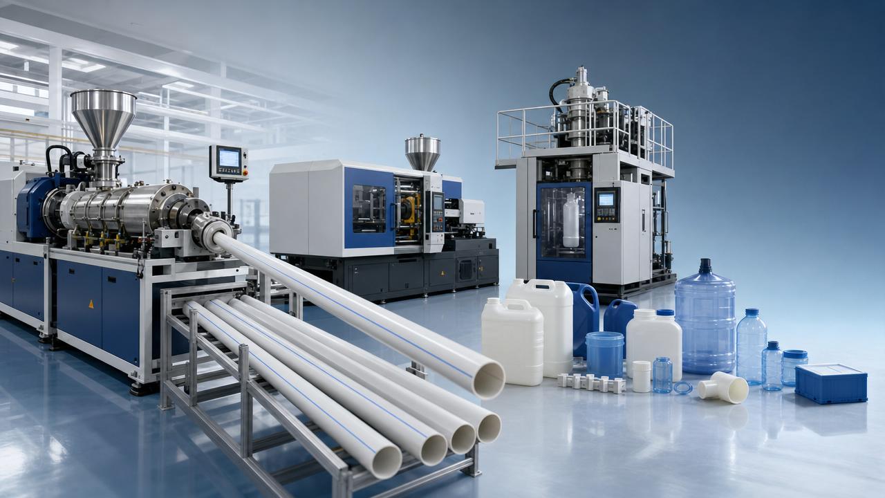Plastic Processing Equipment Types Explained: Extrusion, Injection, Blow Molding and More Plastic Processing Equipment Types Explained: Extrusion, Injection, Blow Molding and More