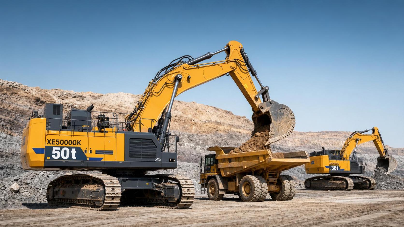 50 Ton Excavator vs 36 Ton Models: When the Extra Capacity Pays Off