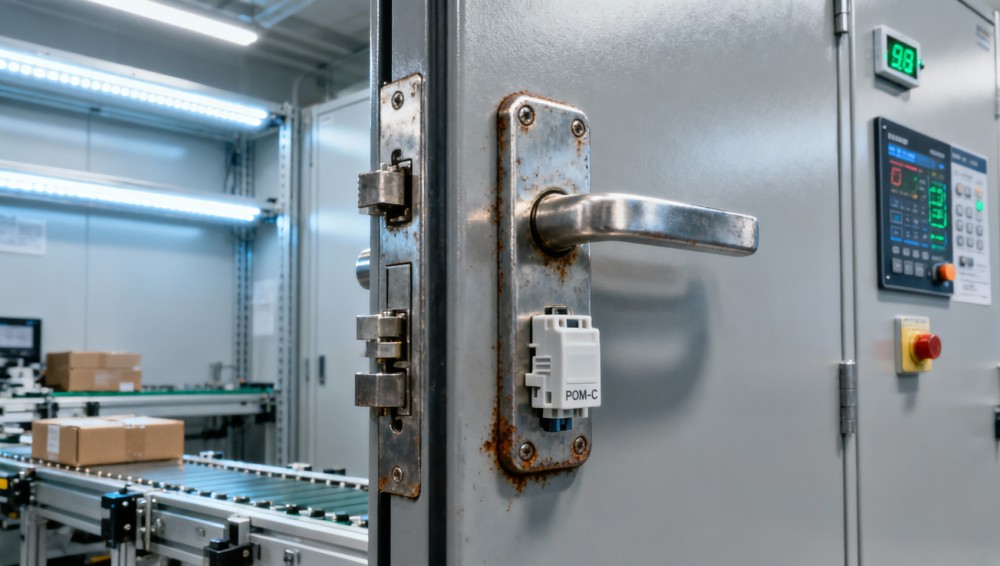 Industrial door locks failing stress tests after 18 months—not corrosion, but actuator creep