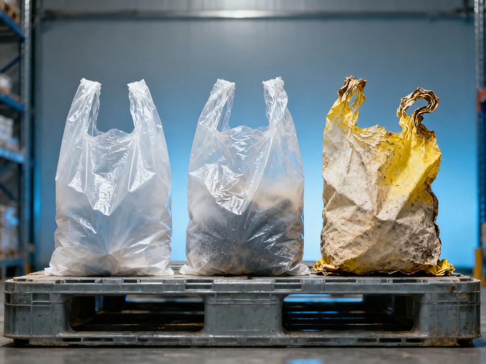 Biodegradable plastic bags disintegrating in warehouse humidity—when ‘eco’ becomes a logistics risk
