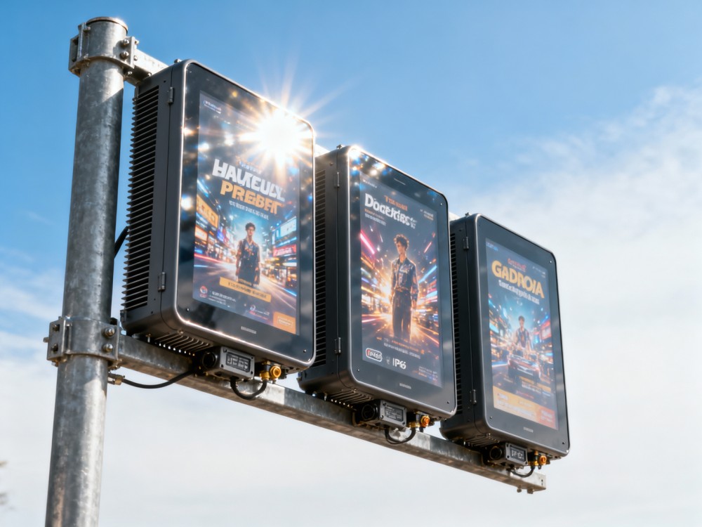 Outdoor digital signage brightness dropping 40% by noon—thermal derating isn’t optional in southern markets