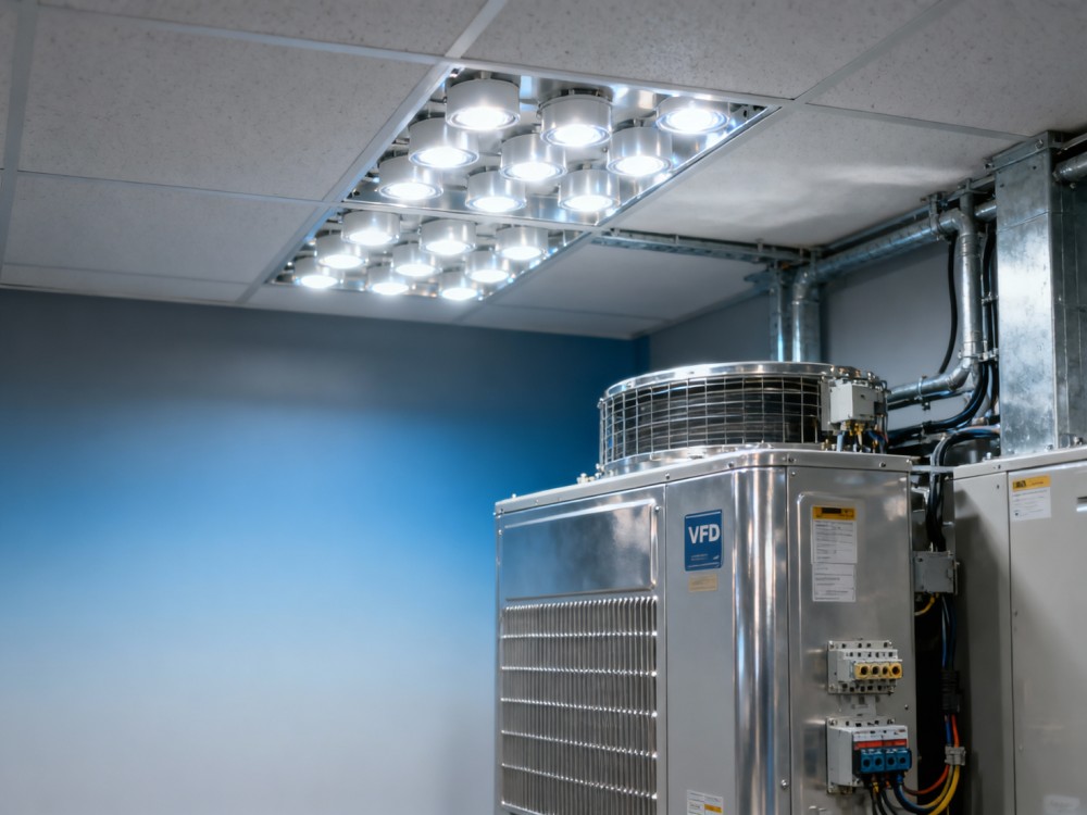 Commercial LED lighting flickering only when paired with certain HVAC systems—power quality gaps go undetected