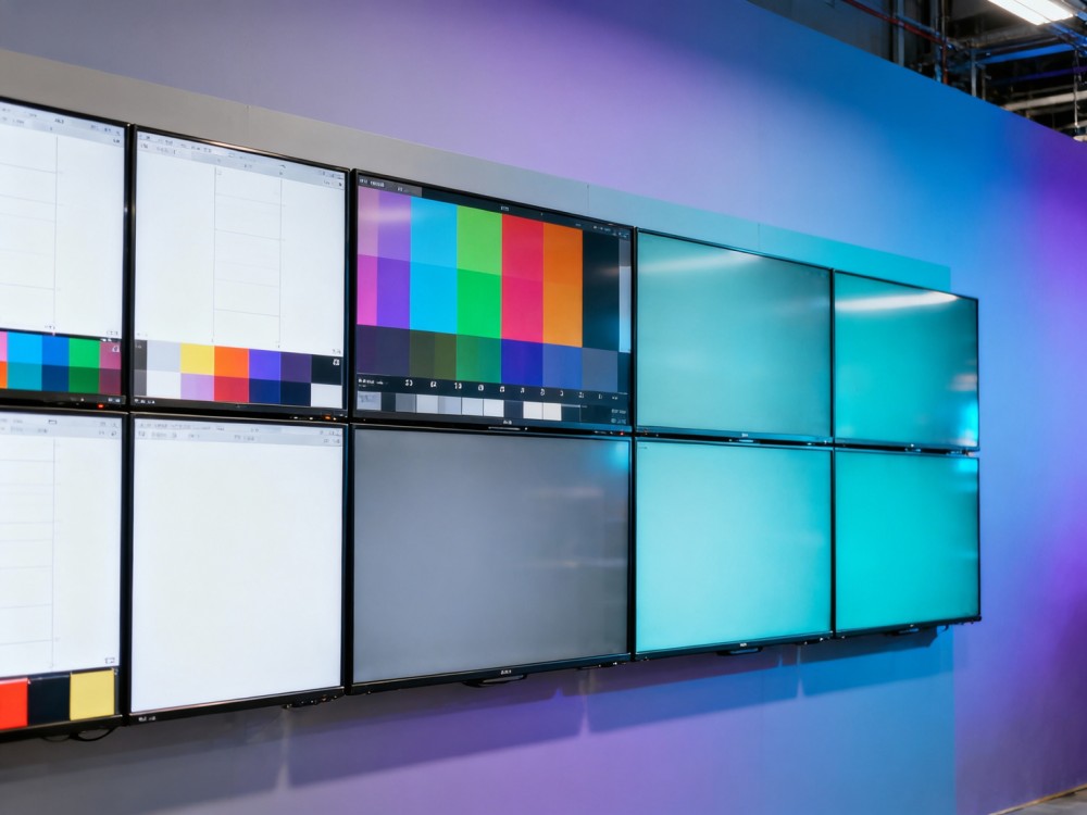 LCD video walls showing color shift at wide angles—panel binning inconsistencies rarely appear in datasheets