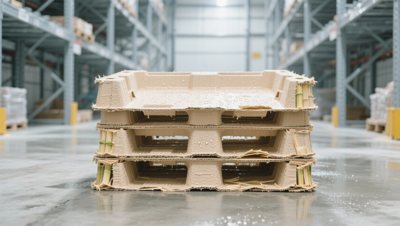 Eco friendly packaging made from sugarcane fiber absorbs moisture in humid warehouses—what humidity threshold triggers delamination?