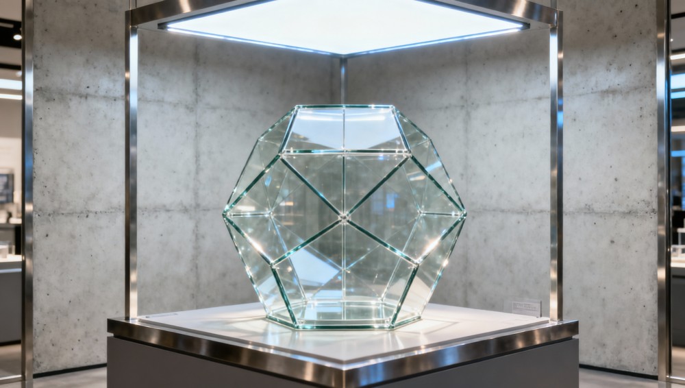 Geometric terrariums wholesale: Corner seam visibility under LED display lighting Geometric terrariums wholesale: Corner seam visibility under LED display lighting