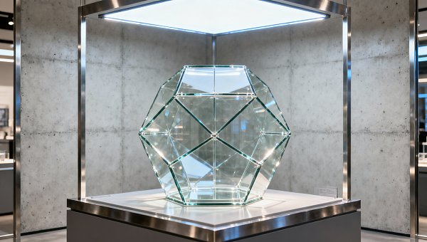 Geometric terrariums wholesale: Corner seam visibility under LED display lighting