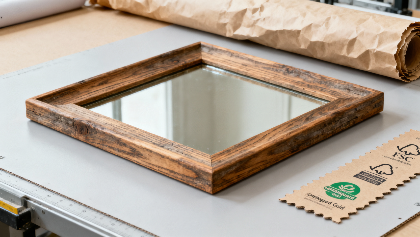 Rustic wood framed mirror: Why grain pattern and finish matter more than frame width