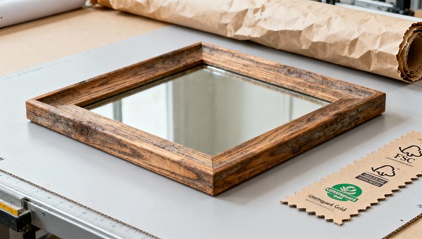 Rustic wood framed mirror: Why grain pattern and finish matter more than frame width