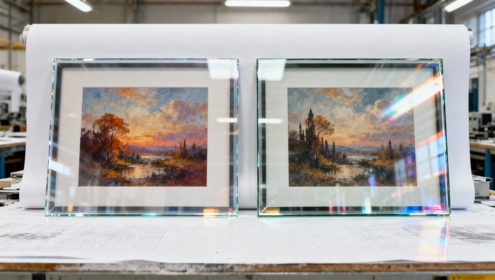 Wholesale framed art prints: How UV-filtering acrylic compares to glass for long-term color fidelity