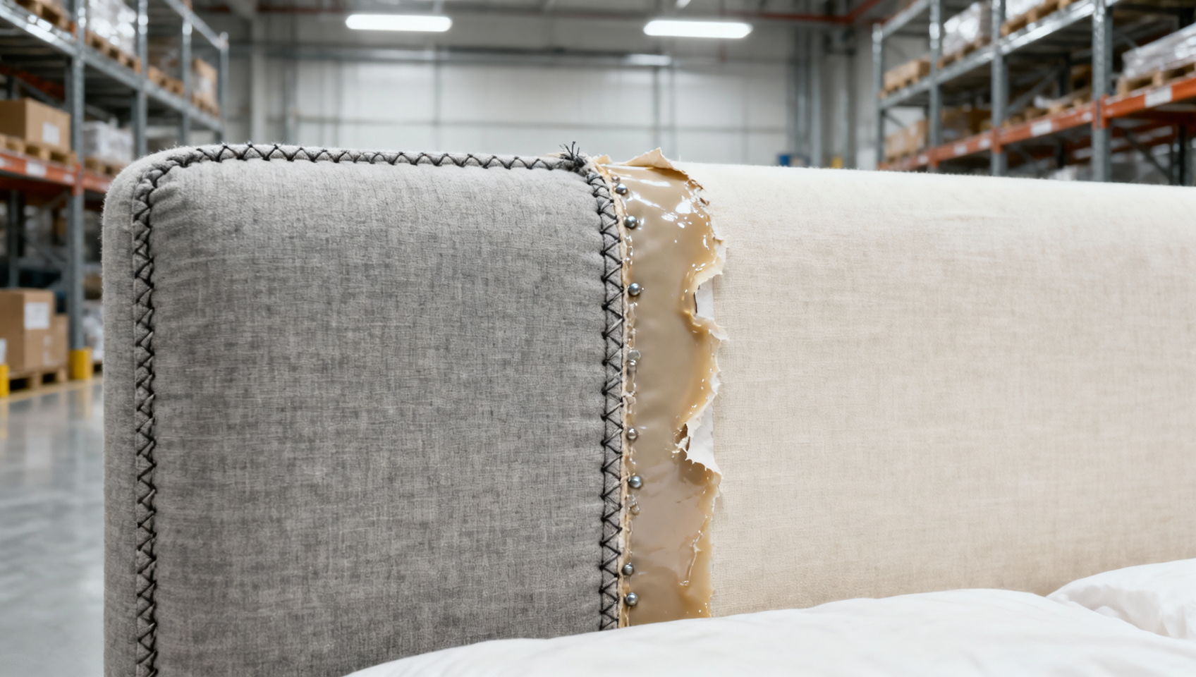 Upholstered headboards wholesale: Do double-stitched seams outperform glued-and-tacked edges over 5 years?