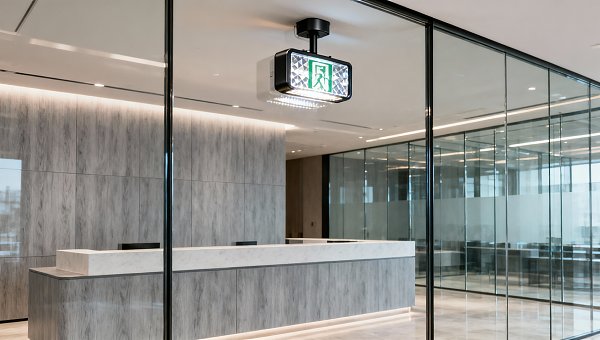 Emergency lighting placement near glass façades creates glare risks — are your layout drawings checking for reflection angles?