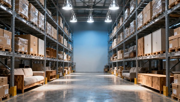 Warehouse lighting layouts that avoid shadow stacking under pallet racking
